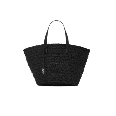 YSL PANIER MEDIUM BAG IN RAFFIA 693242GQTHE1000 (30*27*20cm)